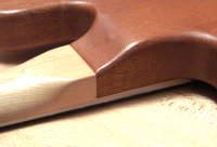 Detail of the glued neck heel on the Mk.2