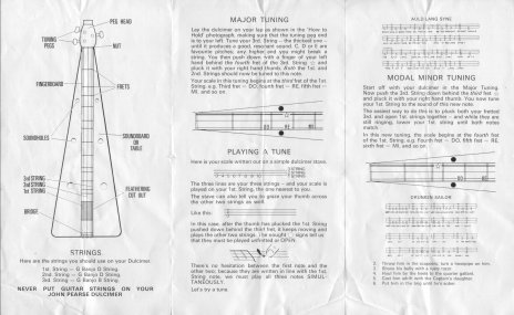 Side two of the Rosetti John Pearce Dulcimer instructions
